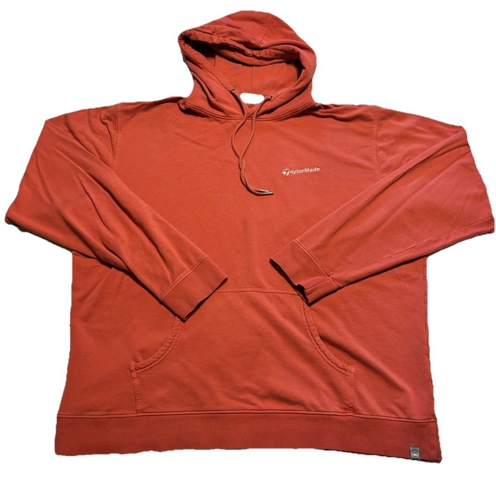 Peter Millar TaylorMade Logo Rust Orange Cotton Modal Pullover Hoodie XL Stretch